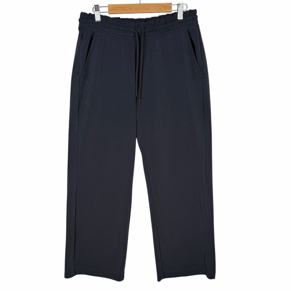 Athleta Seasoft Mid Rise Straight Pants Womens Small Nightfall Grey Lounge